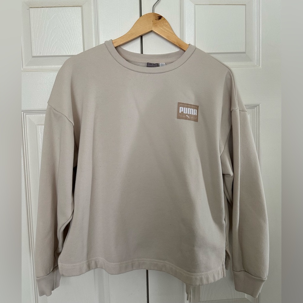 Puma Tan Crewneck Sweater and Sweatpants Set